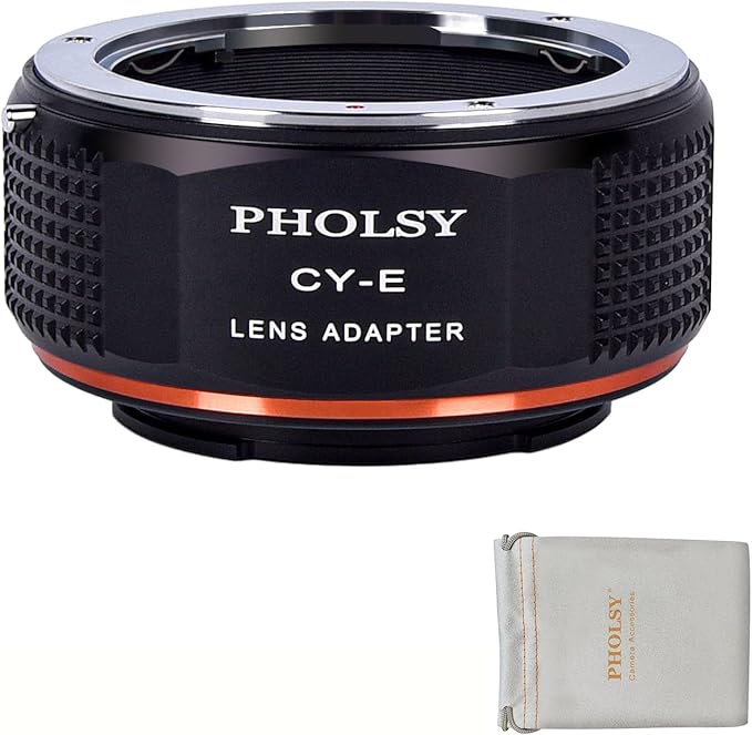 PHOLSY Lens Mount Adapter Compatible with Yashica Contax C/Y Lens to E Mount Camera Compatible with Sony a1 a9ii a7S iii/ii a7R v/iv/iii/ii a7C a7 iv/iii/ii a6600 a6500 a6400 a6300 a6000 NEX etc.