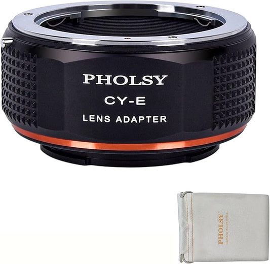 PHOLSY Lens Mount Adapter Compatible with Yashica Contax C/Y Lens to E Mount Camera Compatible with Sony a1 a9ii a7S iii/ii a7R v/iv/iii/ii a7C a7 iv/iii/ii a6600 a6500 a6400 a6300 a6000 NEX etc.