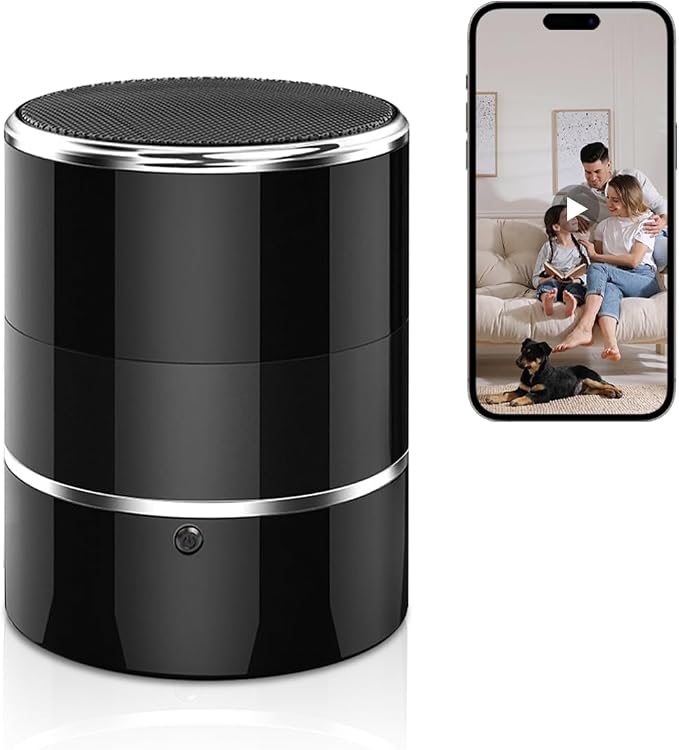 Hidden Spy WiFi Camera in Bluetooth Speaker with 240° Viewing Angle,Hd 1080P,Wireless Security Cameras,Nanny Cams Phone App,Motion Activated for Home Offices Store(2.4G /5G)