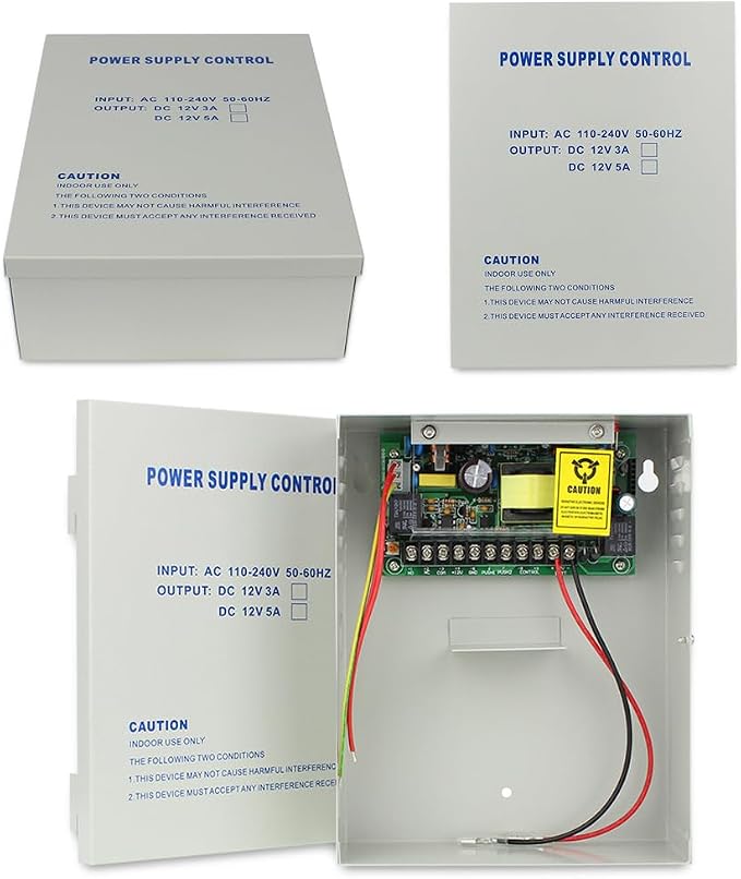 WiFi Remote Manage IP66 Watreproof Access Control Keypad 600lbs Electric Magnetic Lock110-240V Power Supply Box(Support Backup Battery) Smart Phone App Remote ADD/Delete User
