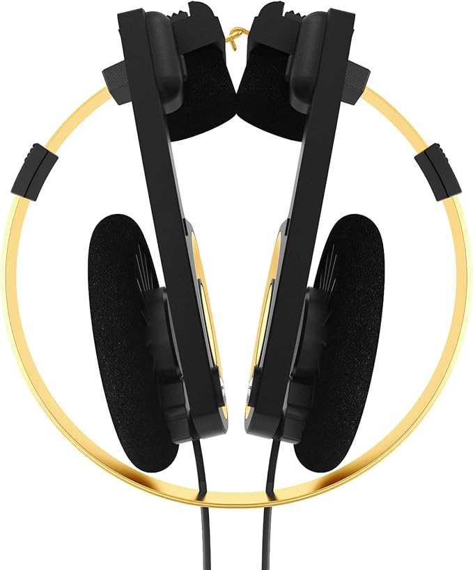 Koss Porta Pro Limited Edition Black Gold On-Ear Headphones, in-Line Microphone, Volume Control and Touch Remote Control, Includes Hard Carrying Case, Wired with 3.5mm Plug, Black and Gold