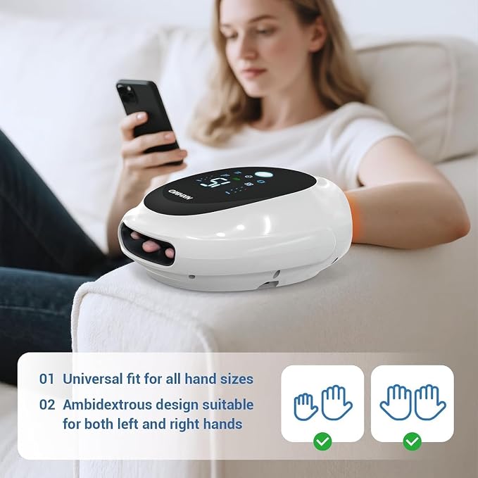 Hand Massager with Heat and Compression,Hand & Wrist Massager for Arthritis and Carpal Tunnel Pain Relief