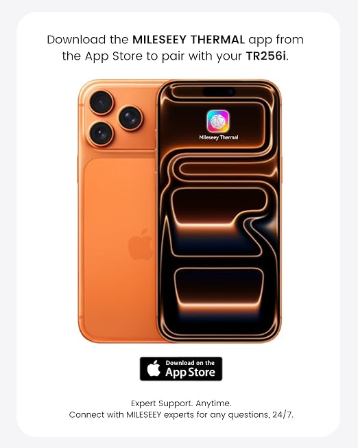 MILESEEY TR256i Thermal Imaging Camera for iOS (iPhone 17/16/15 and iPad w/USB-C), 512×384 Super Resolution Infrared Camera, iPad Thermal Imager, 5°F-1112°F for Electrical, Building, HVAC Detection