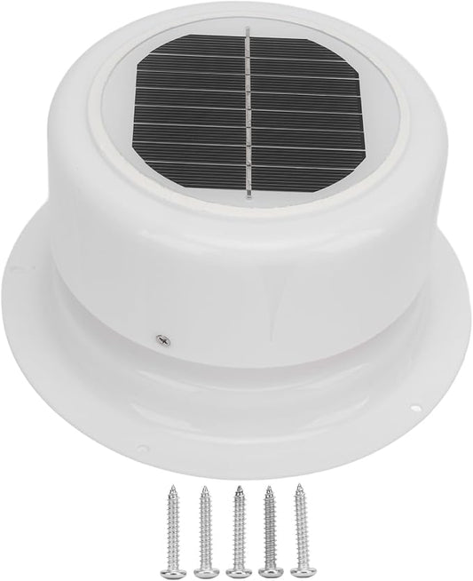 RV Solar Ventilation Fan,RV Solar Ceiling Vent Fan Comppact and Lightweight with ABS Material Strong Practicability, for RV Marine Shed Trailer