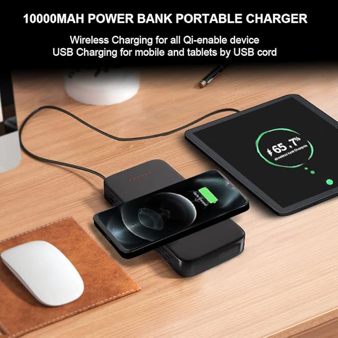 Wireless WiFi Security Camera in Power Bank, Real 1080P FULL HD Mini Camera Wireless&USB Charger with Video Recording, Mobile Phone APP Remote Control, Large Capacity Power Bank Support 2.4G and 5G