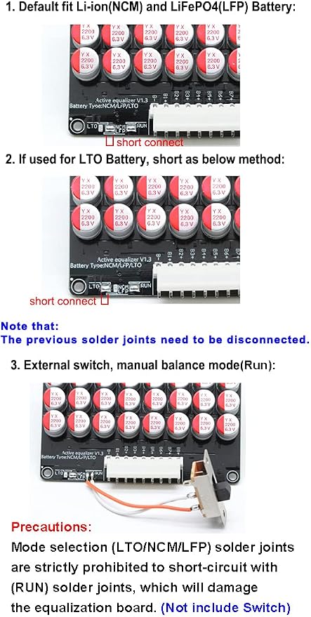 10S-14S 13S 12String 5A Capacitor Active Equalizer Lifepo4 Lithium Lipo/Titanate LTO Battery Energy Active Equalization BMS Balancer Module Whole Group Balancer