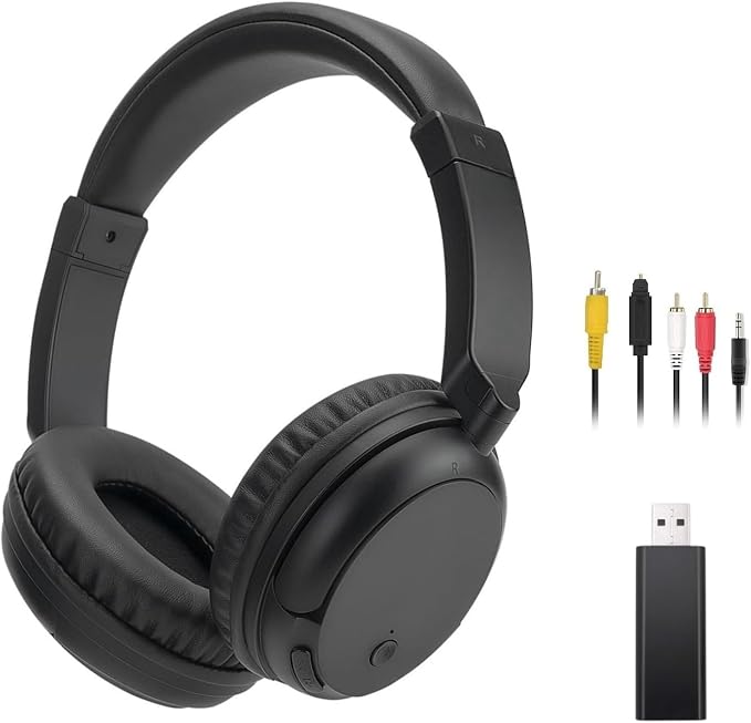 Wireless Headphones for TV, Bluetooth5.3 Over Ear Headphone with RM Radio Function, Lightweight Wireless TV Headset for Seniors, 30Hrs Playtime, No Audio Delay Blutooth Headsets for TV,Phone,Computer