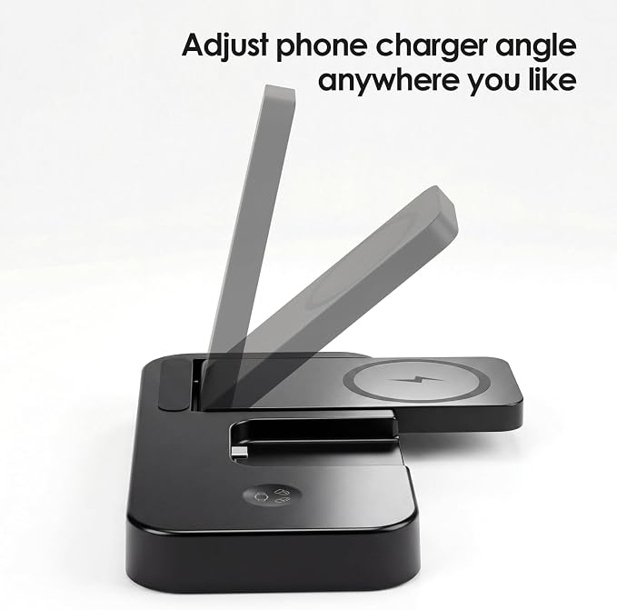4 in 1 Charger for Oura Ring Gen 4 & Gen 5 (Oura Charger NOT Included), Fast Magnetic Wireless Charging Station for iPhone, Apple Watch, AirPods, Samsung Galaxy