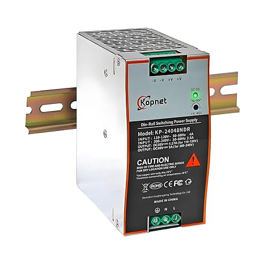 240W 48V Din Rail Mount Power Supply 48V Output AC-DC Industrial Power Adapter 100~240V AC Input Din-Rail Switching Power Supply with Over Load/Temperature Short Circuit Protection