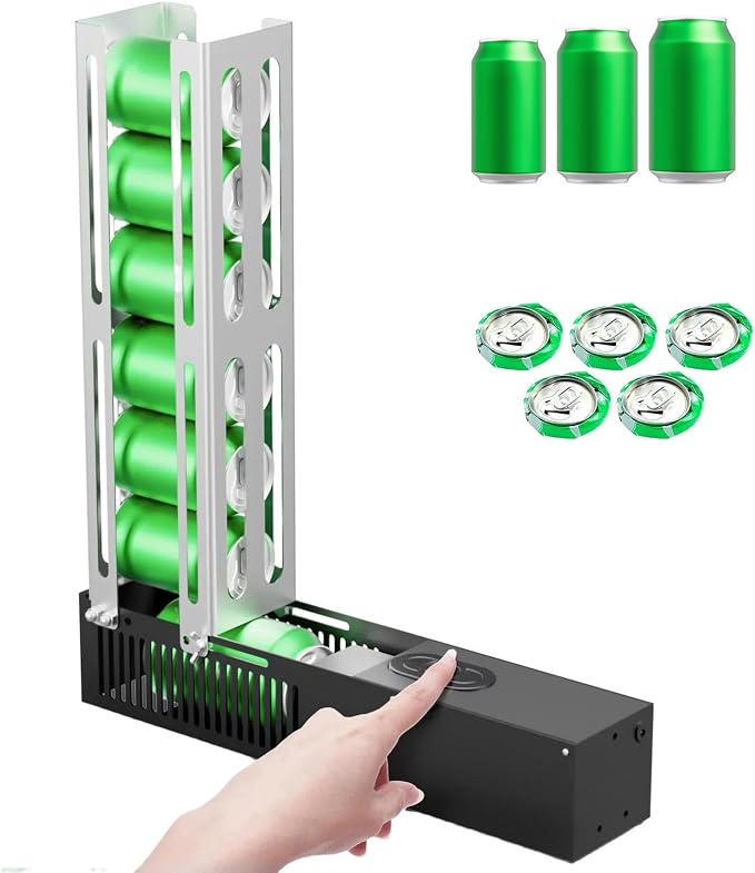Electric Can Crusher, Automatic Can Compactor for Recycling 8oz, 12oz, 16oz, Filling up 8 Cans at a Time, Bottle Crusher for Recycling Aluminum Soda Water, Cola and Beer Cans
