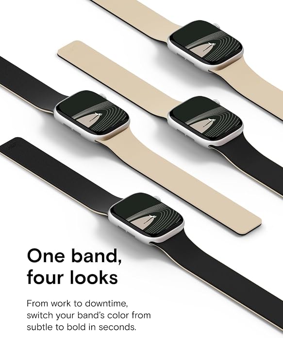 MOFT Snap Duo Watch Bands Compatible with Apple Watch, Quick Magnetic Wear, Duo-Color Design & Soft Silicone, iWatch Bands for Ultra 3/2/1, Series 11/10/9/8/7/SE/6/5/4/3/2/1, 38/40/41/42/44/45/46/49mm