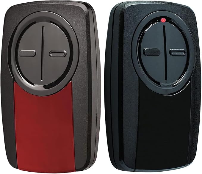 380UT Chamberlain klik5u-bk2 klik3u-bk Garage Door Opener Remote Clicker, 375UT Universal Garage Door Remote for Lift Master Craftsman Genie, Dip Switch (Black+Red)
