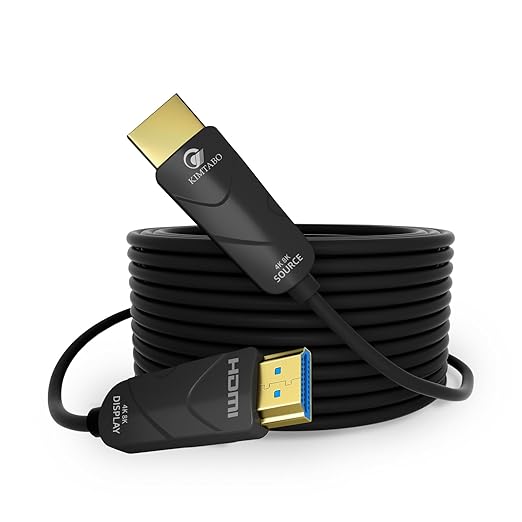 10K 8K 4K HDMI 2.1 Cable, CL3 Rated in Wall 48Gbps Ultra High Speed Cable 100 Ft/30M Long, Slim & Light Unidirectional Fiber Optic HDMI, Support 8K@60Hz 4K@120Hz, D-HDR, EARC Dolby Atmos