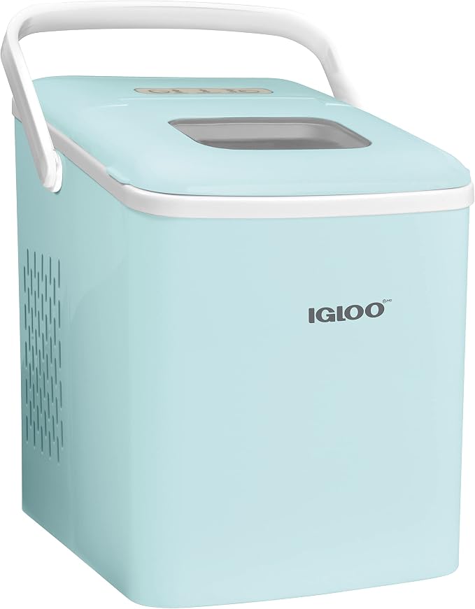 Igloo Automatic Self-Cleaning Portable Electric Countertop Ice Maker Machine with Handle, 26 Pounds in 24 Hours, 9 Ice Cubes Ready in 7 Minutes & Keurig K-Mini Single Serve Coffee Maker, Black