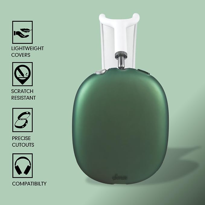 Sonix Protective Case for AirPods Max 2 & 1 | Headphones Cover | Frosted Matte Series | Frosted Matte Forest Green