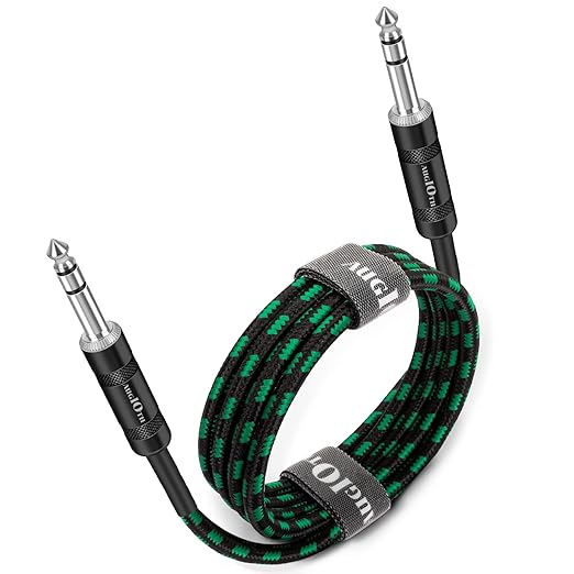 1/4 TRS Cable 15ft, Balance 6.35mm TRS Plug, Stereo Quarter inch TRS Male Cable for Power Speaker, Mixer, Amplifier