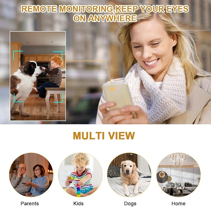 Hidden Spy WiFi Camera in Bluetooth Speaker with 240° Viewing Angle,Hd 1080P,Wireless Security Cameras,Nanny Cams Phone App,Motion Activated for Home Offices Store(2.4G /5G)