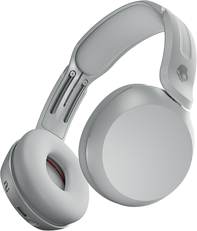 Skullcandy Icon 180 Wireless On-Ear Bluetooth Headphones, Up to 50 Hours Battery, Lightweight and Travel Ready, Secure Fit, Sweat and Water Resistant, Microphone iPhone Android - Cement