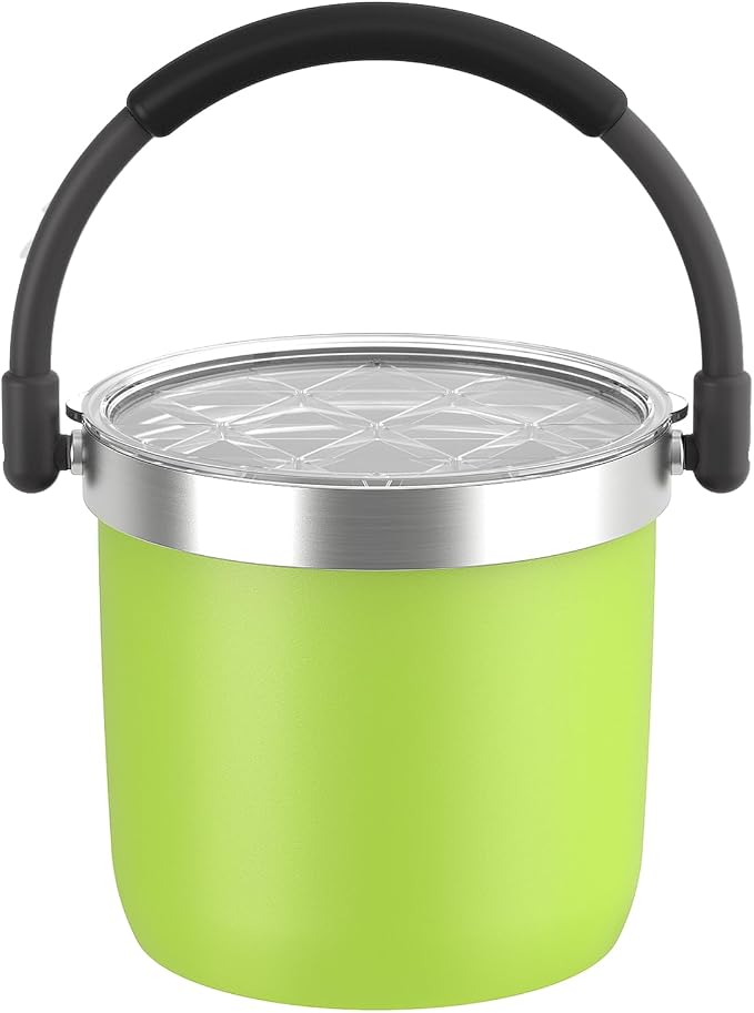 256 oz / 7L Insulated Ice Bucket with Lid and Handle, Stainless Steel Beverage Bucket for Beer, Wine & Champagne, Double Wall Vacuum Cooler for Parties, Patio & Outdoor Entertaining