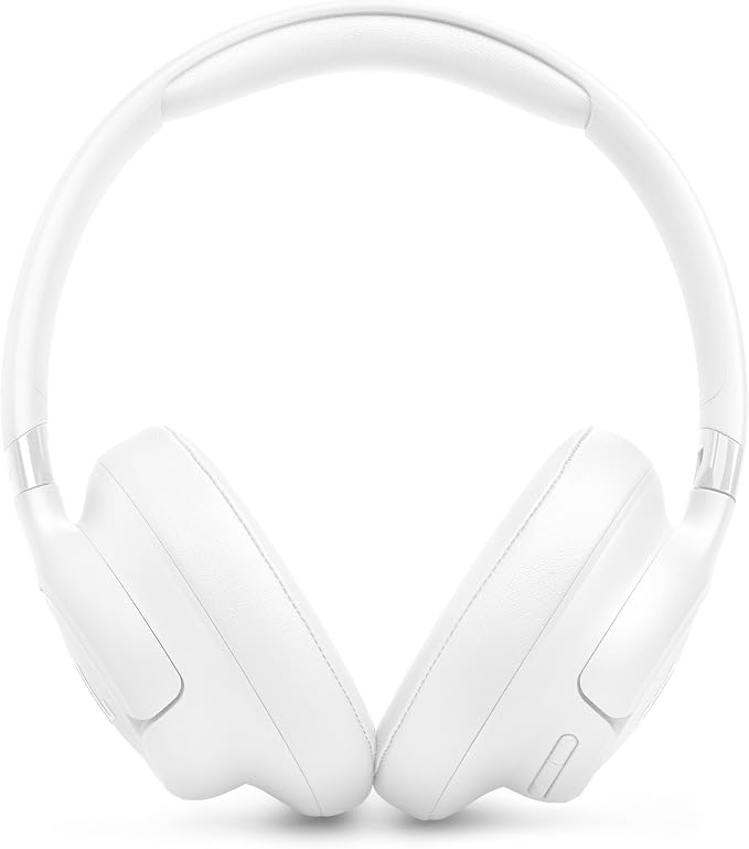 JBL Tune 730BT - Wireless Over-Ear Bluetooth® 6.0 Headphones with Powerful JBL Pure Bass Sound, 2 beamforming mics for Perfect Calls, Up to 76 Hours of Battery Life, & Multi-Point Connection (White)