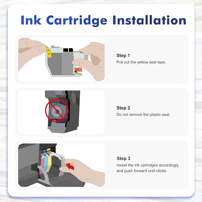LC401XL LC401 MFC-J1010DW Ink Cartridges for Brother Printer 401XL LC 401 for MFC-J1010DW MFC-J1170DW MFC-J1012DW MFC-J1800DW MFC J1010DW - 4 Pack High Yields Black Cyan Magenta Yellow