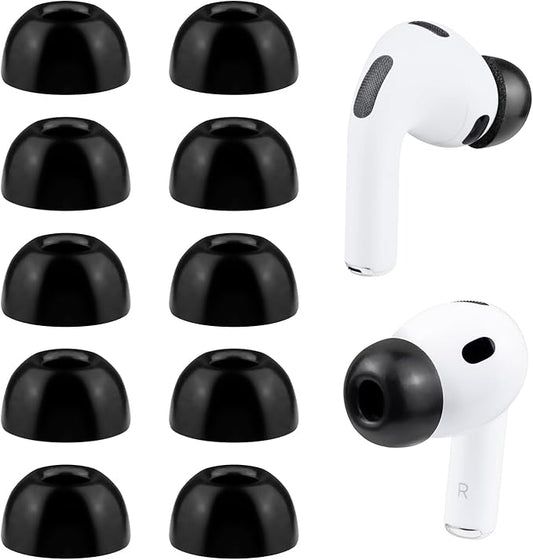 SOULWIT 5 Pairs Memory Foam Eartips for AirPods Pro 3 (3rd Generation 2025), Pro3 Replacement Earbud Ear Tips Accessories (Black/S)