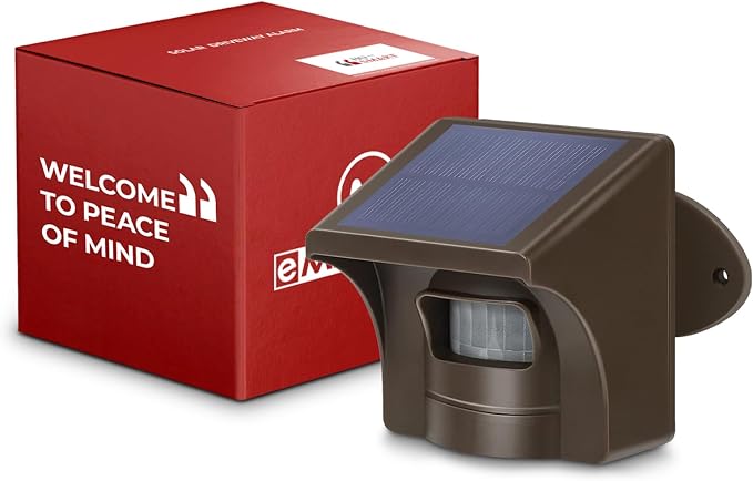 eMACROS Pro 4 Smart Solar Driveway Alarm (2.4G Wi-Fi Only) - App Push Notifications, 1/2 Mile Wireless Range Motion Sensor(1 Single Sensor)
