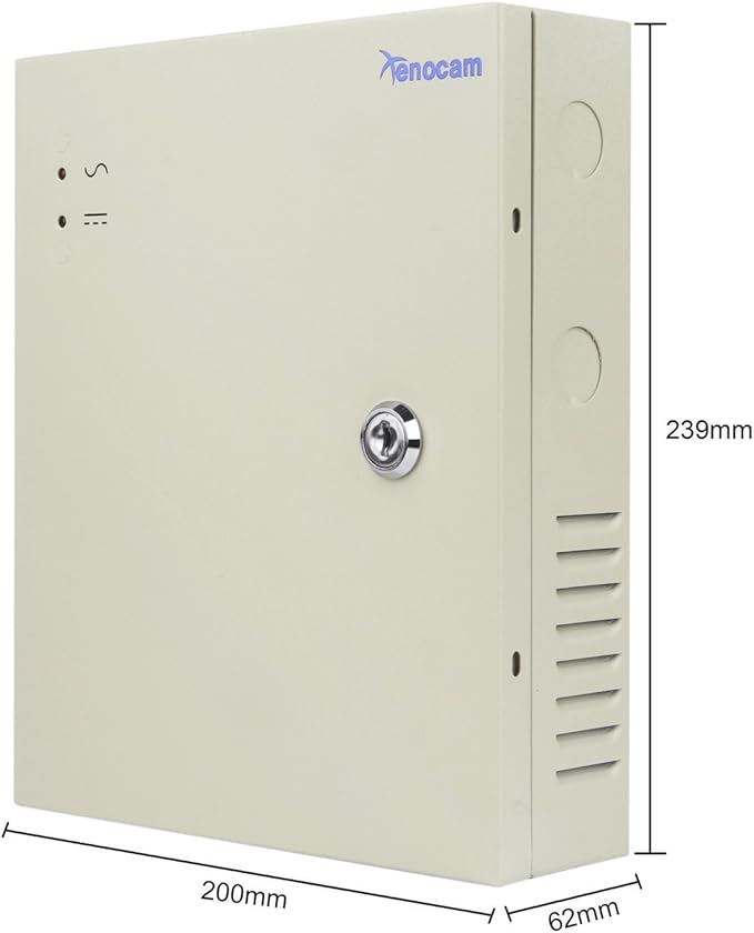 18 Channel Port 12V DC 10 Amp Amper with PTC Fuse Distributed Power Supply Box for CCTV DVR Security System and Camera or IP Cameras