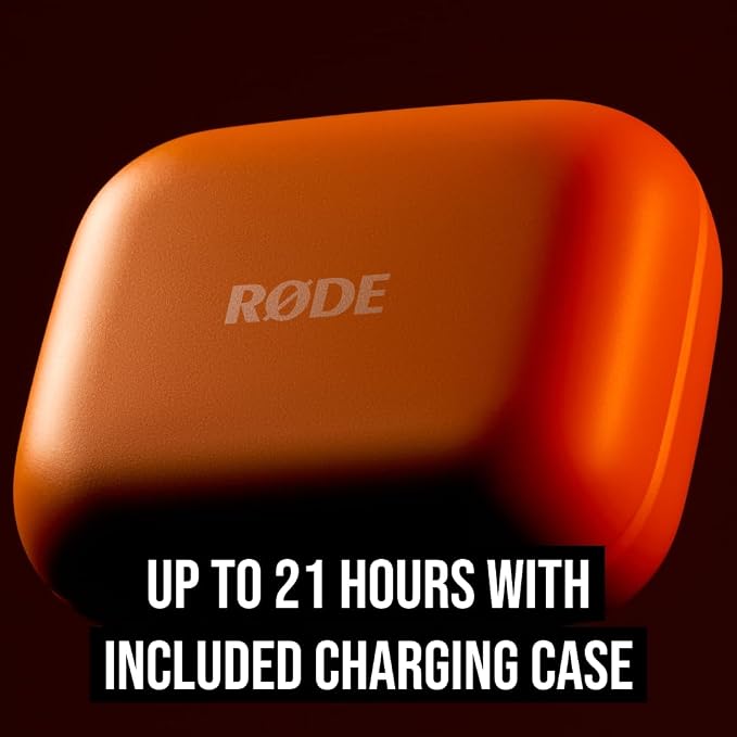 RØDE Wireless Micro - Compact Wireless Microphone, Two Mics with Charge Case for Smartphone Content Creation - USB-C, Orange