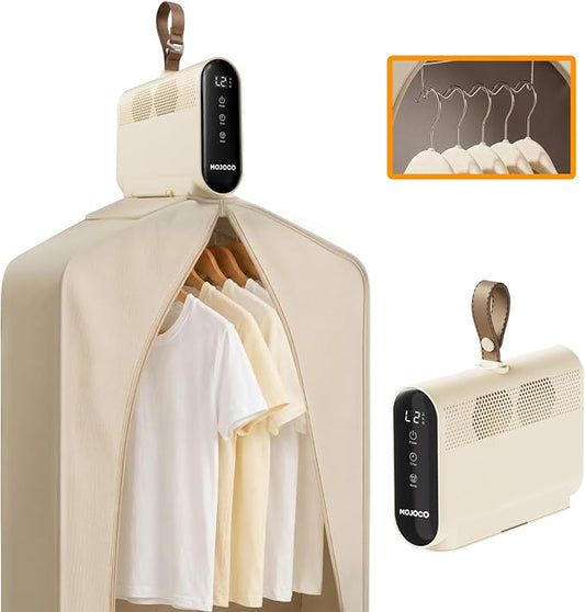 MOJOCO Travel Clothes Dryer - Global Voltage Mini Portable Dryer with Timer & Quiet Operation - Small & Compact dryer for Dorms, Apartments, RVs