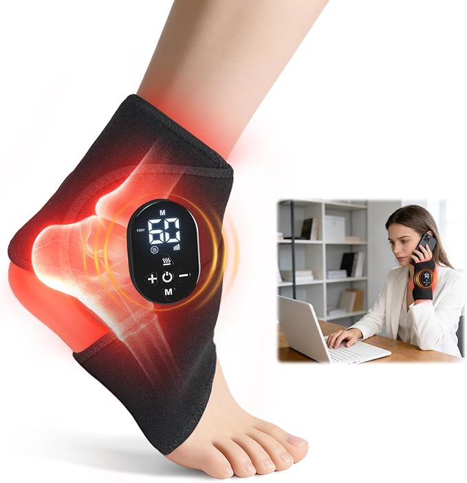 Foot Massager for Neuropathy, with Red Light Therapy for Feet & Ankle, Infrared Neuropathy Triple Therapy Foot Massager with Heat, 8 Massage Modes, 20 Intensity Levels, Body Massager1pack