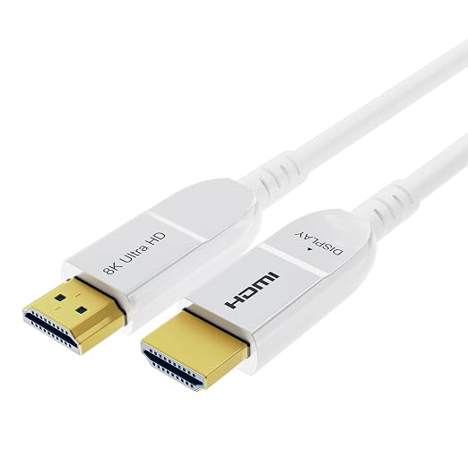 8K Fiber Optic HDMI Cable 10FT, Long Active HDMI 2.1 Cable 48Gbps Ultra High Speed 8K@60Hz 4K@120Hz HDR10 eARC 3D HDCP 2.3 Compatible for Laptop, PC, Monitor, PS5, PS4, Xbox, HDTV, Projector