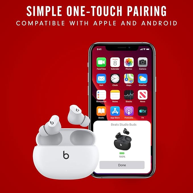 Beats Studio Buds with Apple 20W USB-C Power Adapter - White