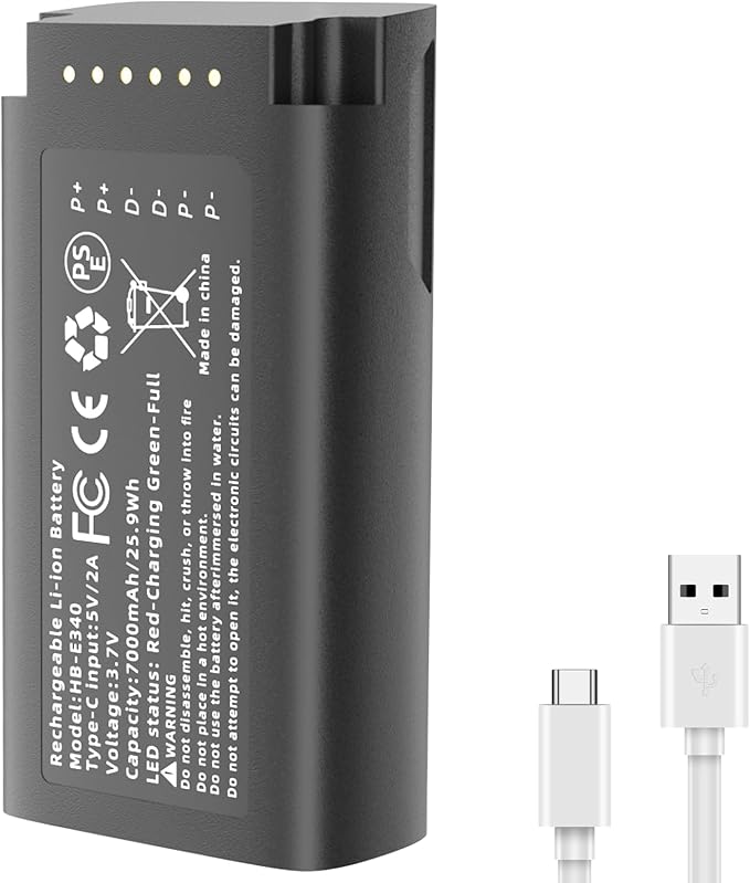 SAPBJ Battery Replacement for eufy Security Video Doorbell E340 Rechargeable Lithium-ion Backup Battery with Type-C Charge Cable Upgraded 7000mAh Capacity