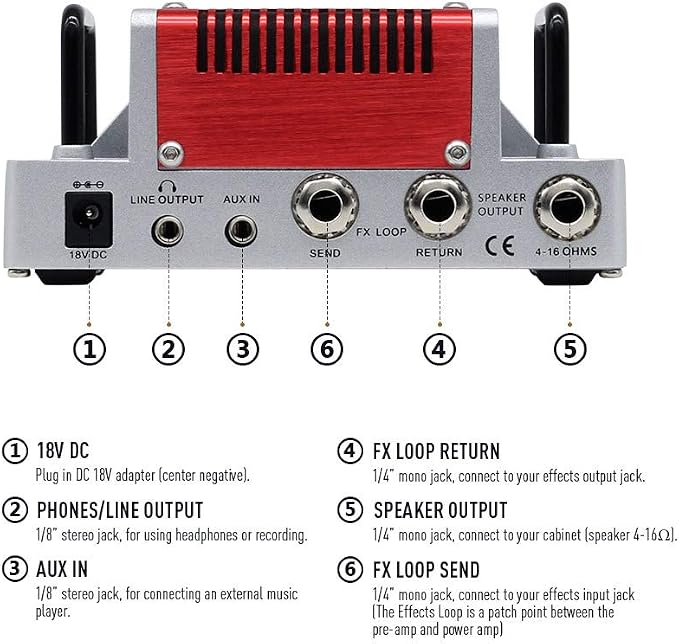 Hotone Heart Attack Mini Guitar Amplifier Head, 5 Watt