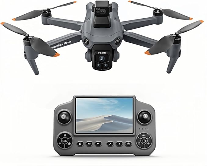 GPS Drone with 8K Camera for Adults, Obstacle Avoidance, 5G Large Screen Controller, Follow Me, 3 Batteries 75 Min Flight Time, 50x Zoom, Brushless Motor, Under 249g (Deep Space Grey)