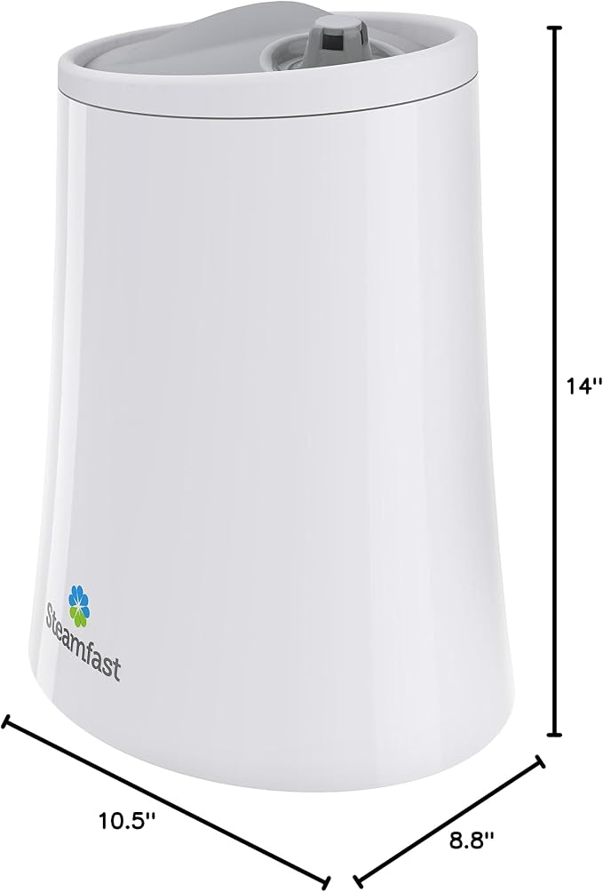 Steamfast SF-920 Warm Mist Humidifier and Steam Vaporizer with Auto Shut-Off, Filter-Free Design, Aromatherapy Essential Oil Ready, 1 Gallon Capacity,White