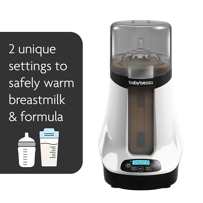 Baby Brezza Smart Bottle Warmer - Breastmilk Warmer/Defroster, Bluetooth Control (Pack of 2)