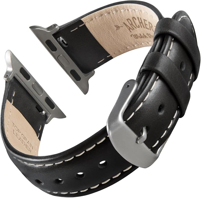 Archer Watch Straps - Top Grain Leather Watch Bands for Apple Watch