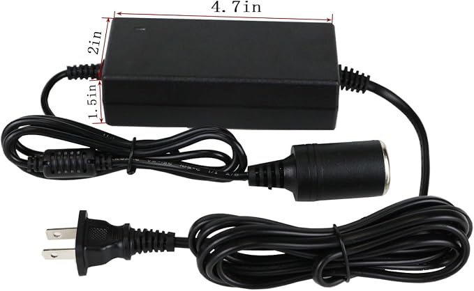 12V Power Supply Adapter for Igloo Iceless Thermoelectric Coolers Compatible with Kool Mate & Cool Chill Models, DC12V Replacement Cord for Car Coolers