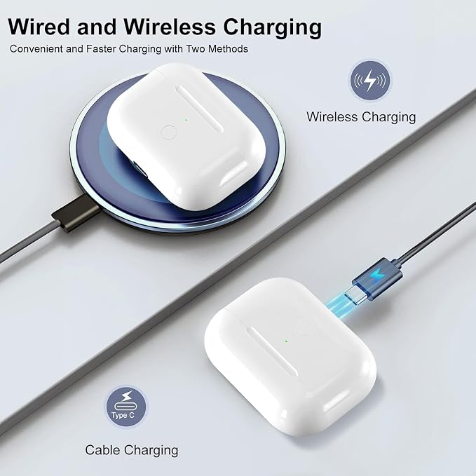 Wireless Charging Case Compatible with AirPod Pro 1st & 2nd Generation, Air Pod Pro 2 1 Charger Case Replacement to USB-C Without Earbuds