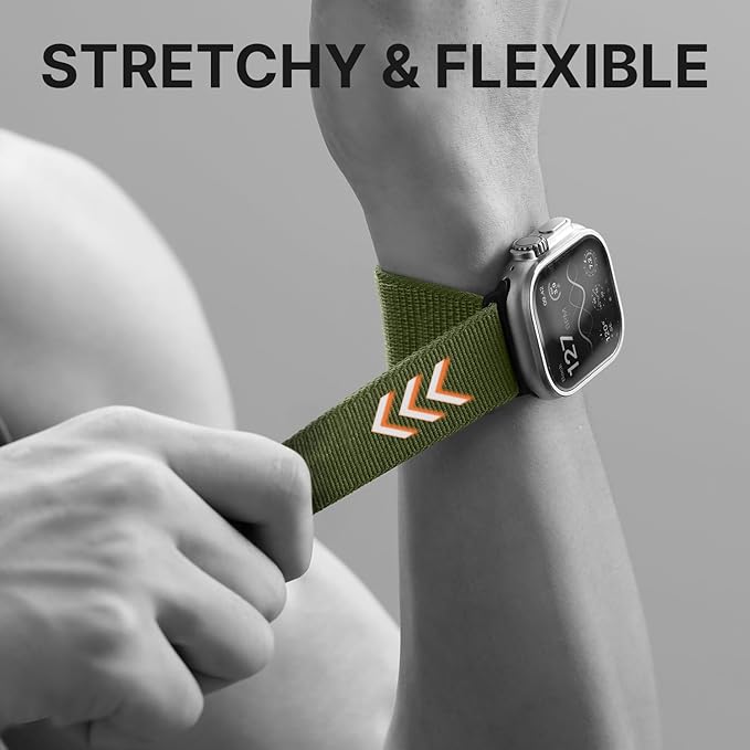 Bandletic Compatible with Apple Watch Bands for Men, Wide Soft Nylon Sport Loop with Magnetic Fidlock V-Buckle for iWatch 49mm(Ultra 3/2/1),46mm(11/10),45mm(9/8/7),44mm(SE3/SE2/SE/6/5/4),42mm(3/2/1)