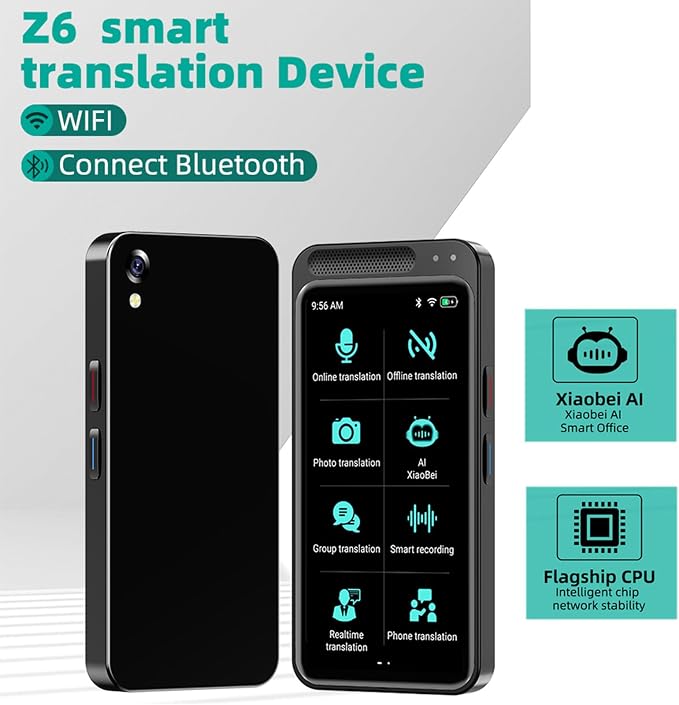 Pocket Language Translator Device No WiFi Needed Two Way Instant Translator with Offline Voice Photo Translation for Travel English Spanish Menus Hotels