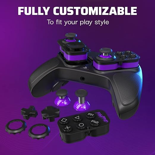 PDP Victrix Pro BFG Wireless Gaming Controller for Playstation 5 / PS5, PS4, PC, Modular Esports Gamepad, Remappable Buttons, Customizable Triggers/Paddles/D-Pad/Fightpad, PC App, Black