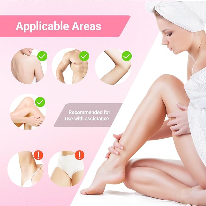 Roll-On Wax Kit for Hair Removal, Roll on Waxing Kit for Women, At-Home Wax Warmer Kit with Hard Wax Refill, Honey Formula Gentle on Skin, Portable Gift for Body Legs Arms-Honey