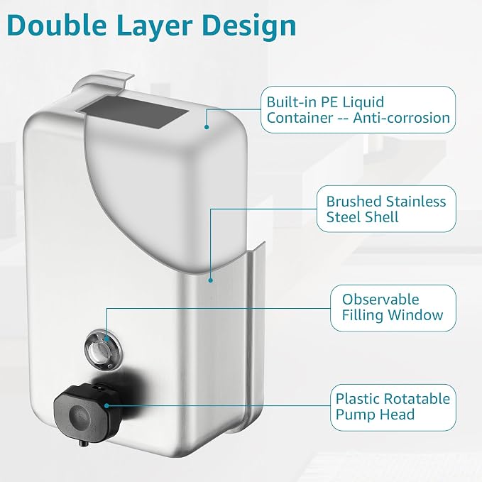 modunful Commercial Hand Dryer & Soap Dispenser Set for Bathrooms