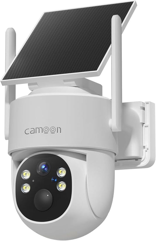 2K Solar Security Cameras Wireless Outdoor, 5/2.4Ghz WiFi Cameras for Home Security, Color Night Vision, Human Detection, Two-Way Audio, SD/Cloud Storage(1 Camera)