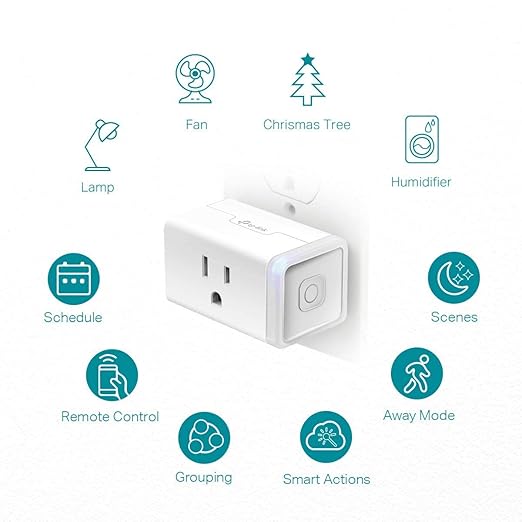 Kasa Smart Plug HS103P4, Smart Home Wi-Fi Outlet Works with Alexa, Echo, Google Home, No Hub Required, 15 Amp, UL Certified, 4-Pack, White