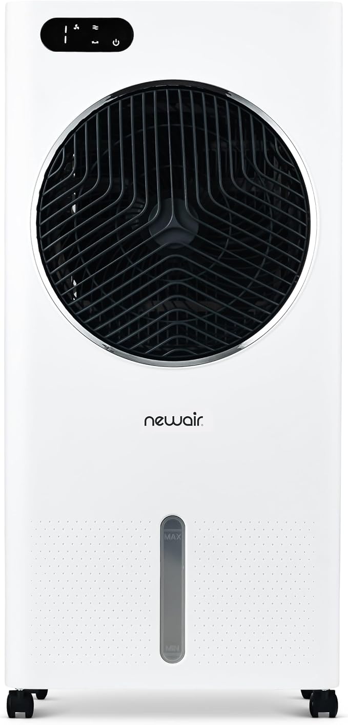 Newair Evaporative Air Cooler | AC Portable Air Conditioner Alternative with 1,600 CFM Airflow | Room Cooling Fan for Bedroom, Garage & Indoor Use | White