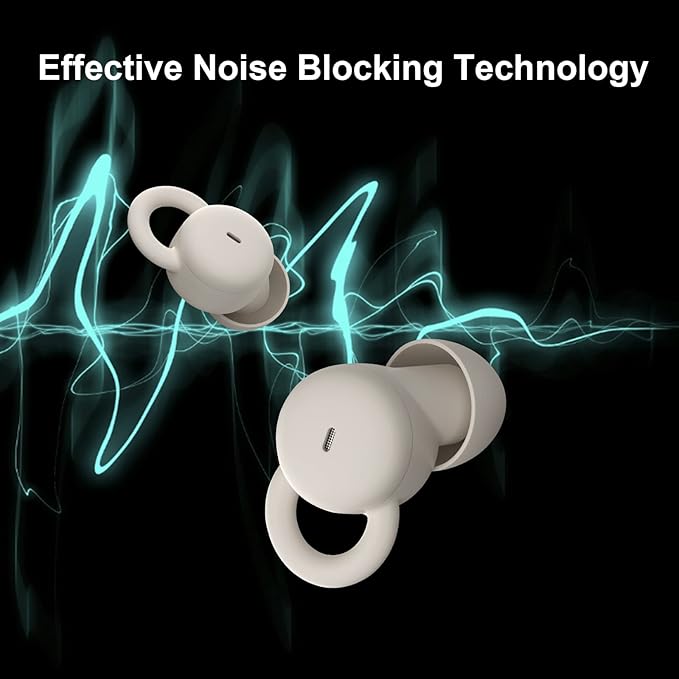 Smallest Invisible Sleep Earbuds, Comfortable Noise Blocking Wireless Headphones, Flat Bluetooth Ear Buds for Side Sleepers, Zero Pressure, No Lights/Alerts, Tiny Hidden Buds for Sleeping Sports